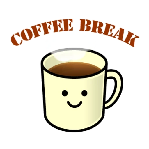 kaffee, kaffeetasse, der kaffee ist heiß, kaffeetasse, kaffee skizze flach