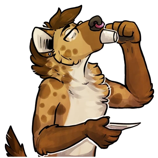 coffee, frie hyenas are cute