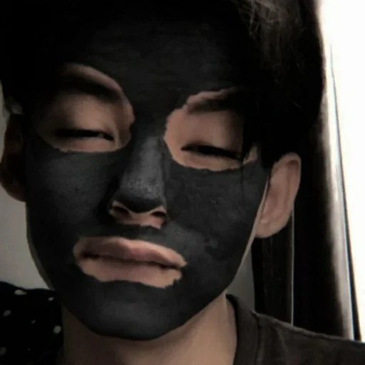 maschera per il viso, gli asiatici, maschera per il viso, trucco viso, maschera maschera nera
