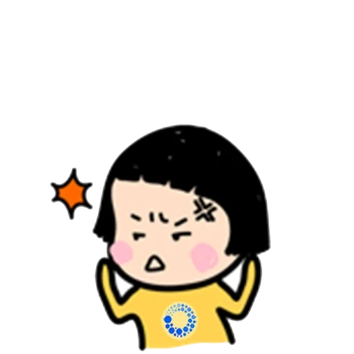 mimi, orang asia, stiker lucu