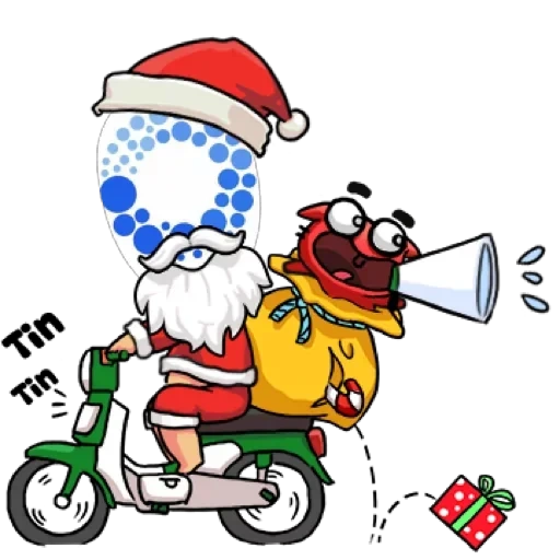 père noël, père noël, père noël, moto du père noël, dessin animé santa mostocylique