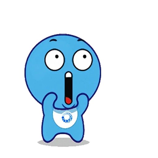 cipul, funny, a surprised smile, surprise blue smiling face