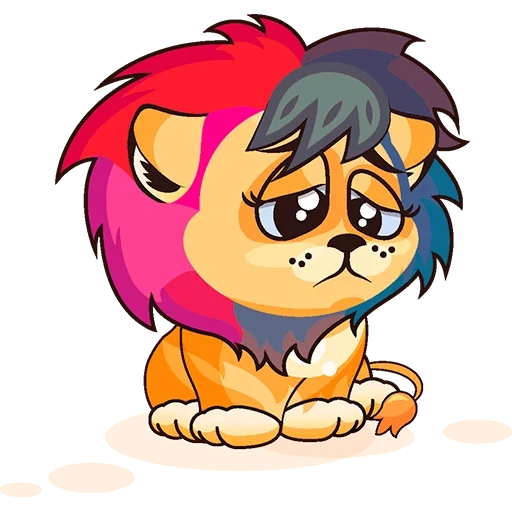 ville de lion, le lion cub est triste, tirage du lion c, lion triste, cartoon lion cub