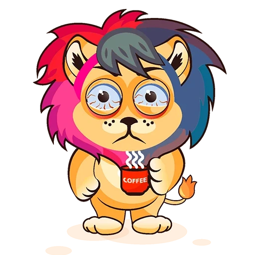 divertente, piccolo leone, piccolo leone triste, cartoon little lion, cartoon little lion