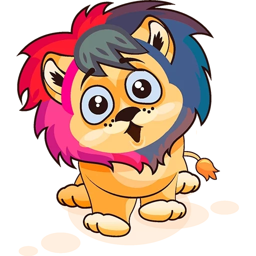 singa kecil, pola singa kecil, singa kecil yang sedih, little lion cartoon, pola singa kecil yang sedih