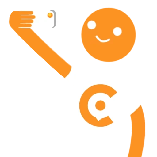 cuerpo, signo, señal vectorial, para promover a los estudiantes, isp internet orange logo