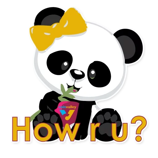 милая панда, панда ватсап, панда рисунок, панда бантиком, кавайные панды