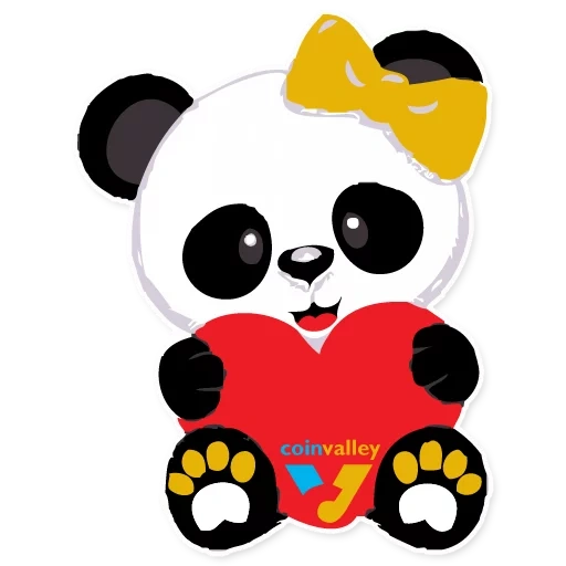 dibujo de panda, panda es un dibujo dulce, los dibujos de panda son lindos, panda es lindo dibujos animados, kawaii panda heart