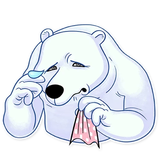 oso polar, lindo oso polar, dibujos animados de oso polar