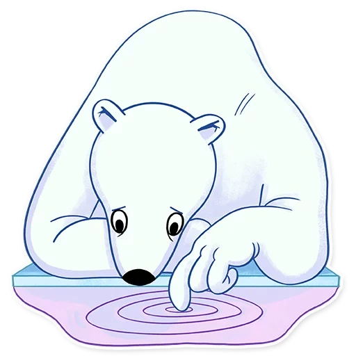 polar bear, umka bear, bear umaka pattern, cartoon polar bear