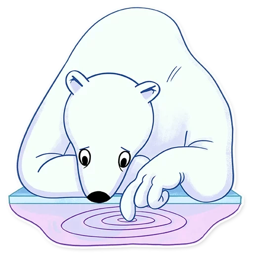 oso polar, oso umm, patrón de oso umaka, oso polar de dibujos animados