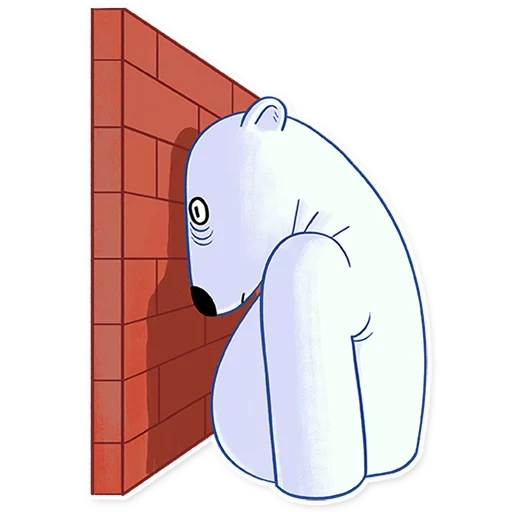 beruang kutub, di luar dingin, kami beruang putih biasa, tiga beruang kartun putih