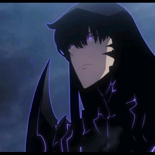 people, antares/sung jin-woo, prince of darkness solo levellin, shadow monarch solo leveling, crazy black rock shooter screenshot