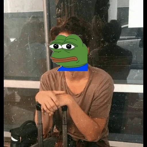 cara, chico, humano, memes peeepo, pepe de iza green