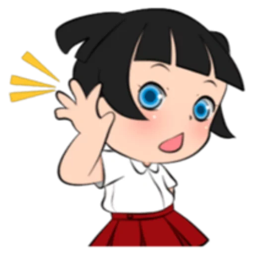 imagen, chica, emoticones de anime, chibi maruco chan