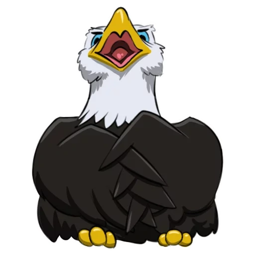 eagle, cartoon eagle, bald-headed eagle, bald-headed eagle, eagle emblem round