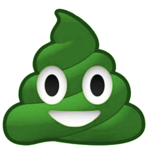 anak, poop emoji, kotoran hijau