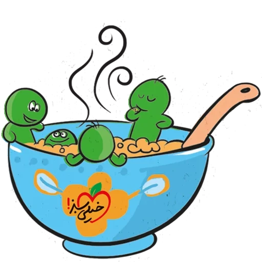 comida para niños, comida ilustrada, ensalada de dibujos animados, ilustración vectorial, patrón de ensalada mágica