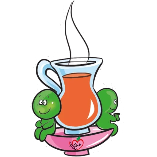 chá turco, padrão almud, ilustração de chá, portador de chá turco, ilustração vetorial