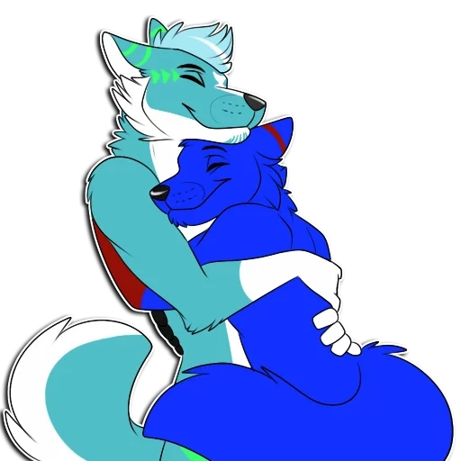 furri yuff, furri art, furry fandom, furri hugs, vinyl scretch art furri