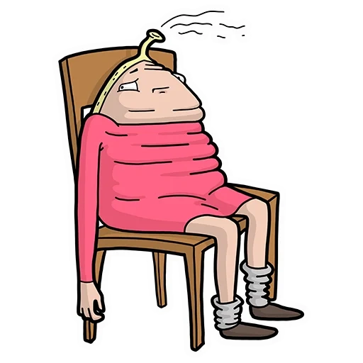 les jambes, illustration, un homme dort un clipart, caricature de fatigue