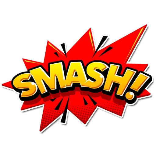 bildschirmfoto, radio smash, pop art smash, inschrift zerschlagen, super smash bros 64 logo