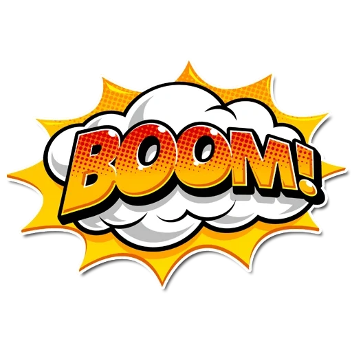 boom, boom dei fumetti, fumetti fiorenti, speech bubble, comics of explosion