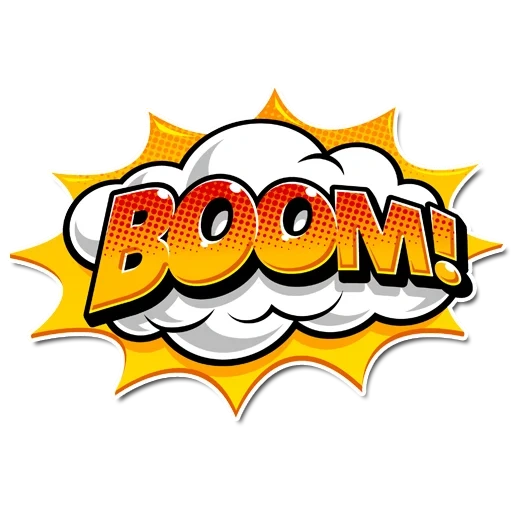 boom, boom de la bande dessinée, bande dessinée vigoureuse, speech bubble, bande dessinée explosive