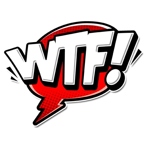 wtf comics, icona di wtf, fumetti di pop art, grafica vettoriale, cartone animato inciso wtf