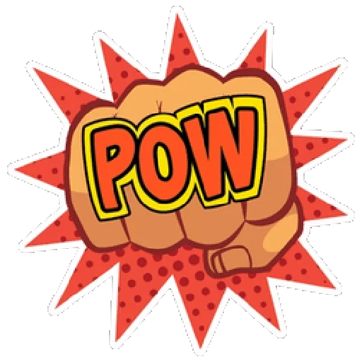 pow pop art, comique de boom, logo des bandes dessinées, inscriptions de style bande dessinée
