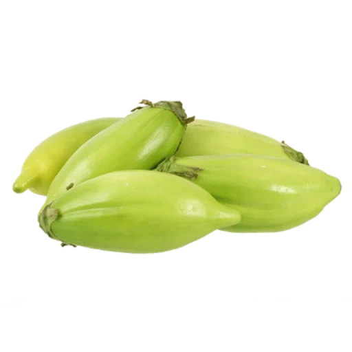 банан фрукт, зеленые бананы, jilo органический, кабачок белом фоне, маленькие зеленые бананы