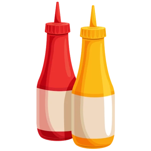 кетчуп мультяшный, бутылка соуса вектор, кетчуп горчица клипарт, бутылочка соуса вектор, кетчуп горчица иллюстрация вектор