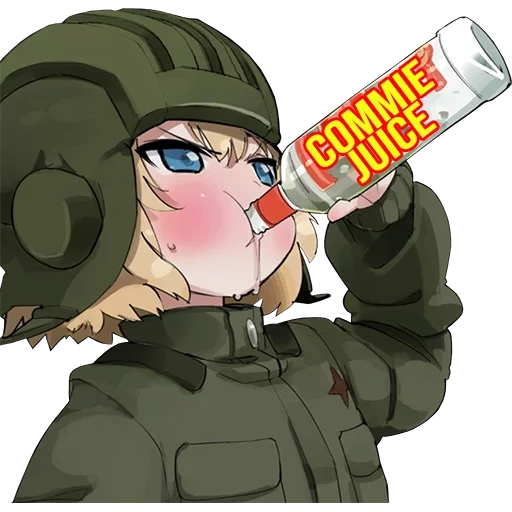 anime, katyusha, guerra do anime, tanques de anime katyusha, meninas und panzer katyusha vodka