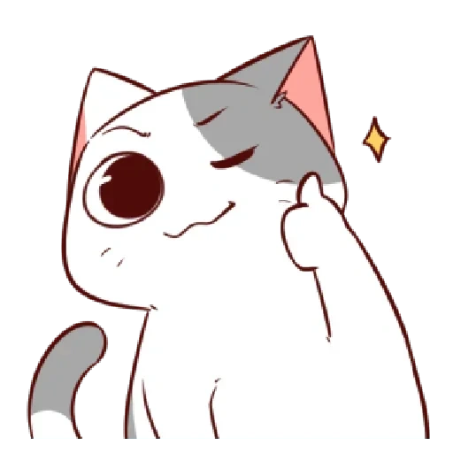 anime kucing, anjing laut kecil, anjing laut kecil, anime kucing lucu, anime kucing berwarna-warni