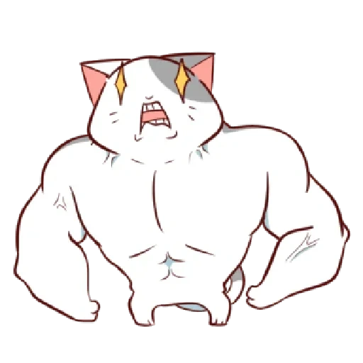 cat, cat, cat, anime cats, the cat with muscles