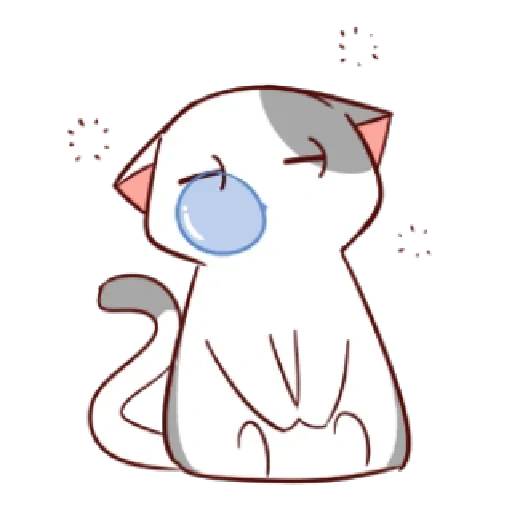 anime kucing, anjing laut kecil, anime kucing lucu, anime kucing berwarna-warni