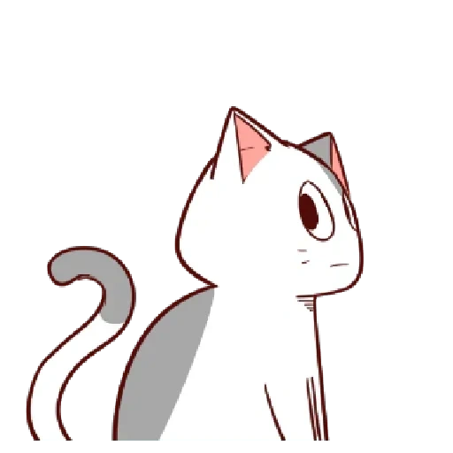 kucing, seal, anjing laut kecil, anime kucing lucu, anime kucing berwarna-warni