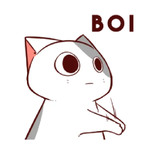 anime kucing, anjing laut kecil, gambar berwarna-warni, anime kucing lucu