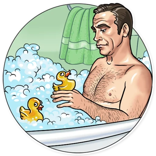 james bond, homme de bain, salle de bain, salle de bain