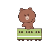 um brinquedo, amigos de linha, o urso é fofo, merry bear, mishka line frends brown