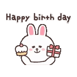 mimi, rabbit, line friends, happy birthday, tonton friends