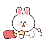 cony, rabbit, line friends, kawaii drawings, rabbit with a white background