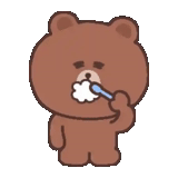 the bear is cute, bear brown, bear brown line, mishka line frends brown, bear brown line frends