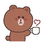 bear, the bear is cute, mishka line frends brown, bear brown line frends