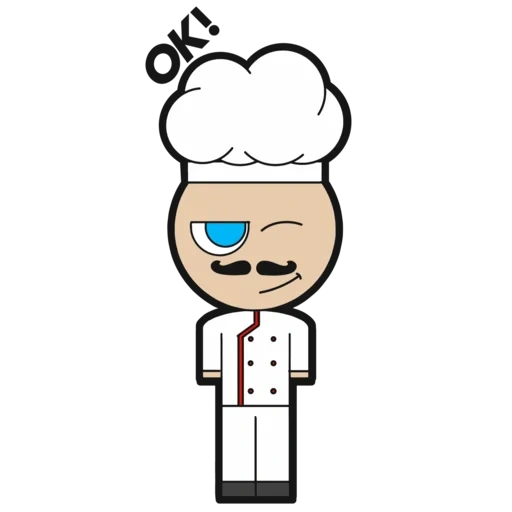 koki, anime, memasak, vektor koki, clipart cook