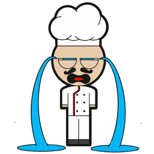 chef, chef vector, cuoco di klipath, articoli sul tavolo, vettore chef