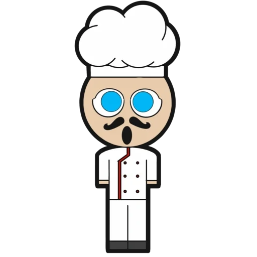 chef, human, chef vector, cook vector, clipart cook