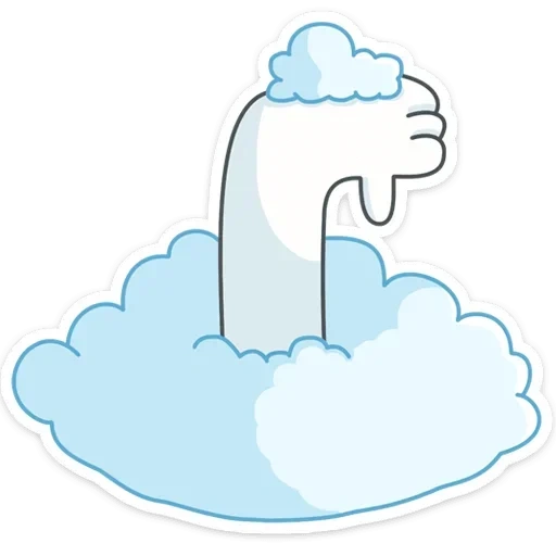biscotti, nuvole, illustrazione, icona piccola, disegno di nuvole