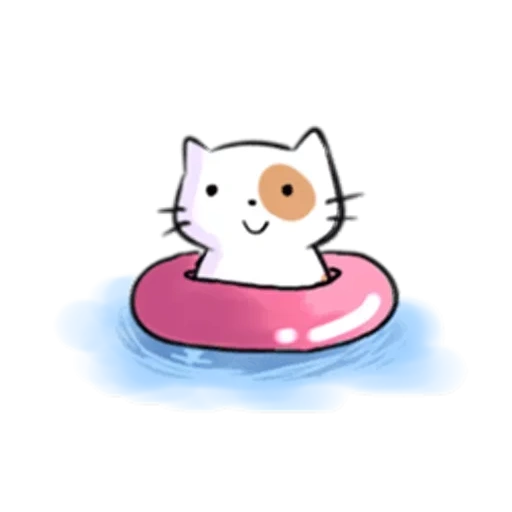 chat, chat kawaii, neko atsume peaches, mochi mochi pêche pêche amour, fond d'écran de chat mochi pêche et goma