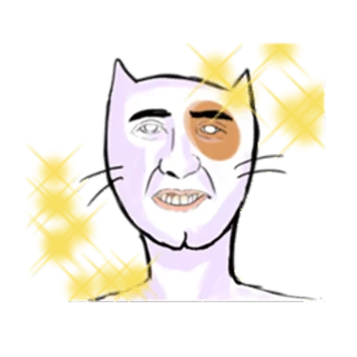 face, cat, human, haha classic, cat's head pazla drawing